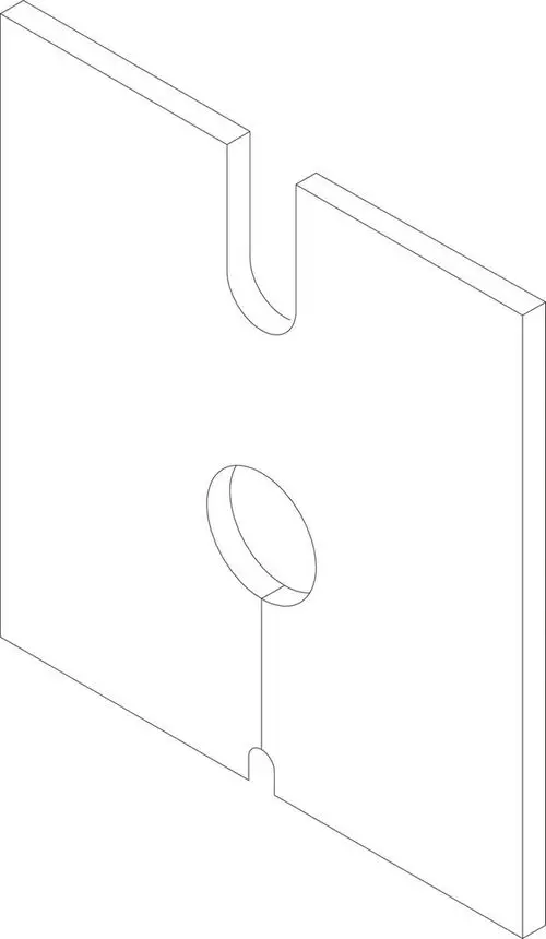 Weißes, rechteckiges Bauteil mit einer Aussparung und einer runden Öffnung. Hersteller ist Bosch. Angedeutete Form für einen Wärmeübertragungsprozess.